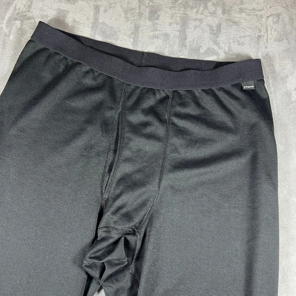 Patagonia Mens Capilene 3 Midweight Base Layer Bottoms Black Large